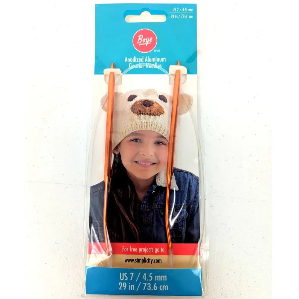 NEW Boye Anodized Circular Knitting Needles 29